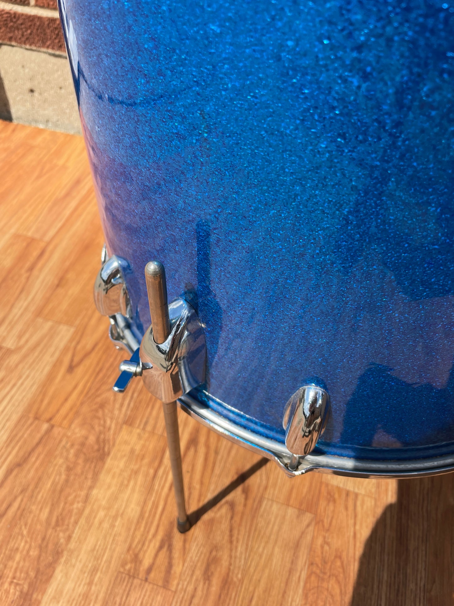 1960s Slingerland Stage Band Drum Set Blue Sparkle Rewrap 20/12/16