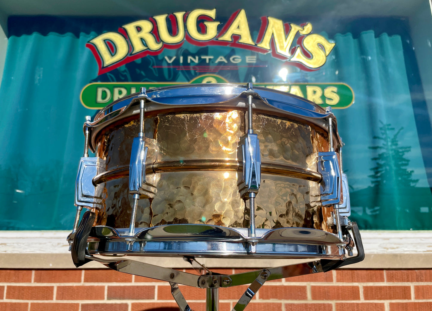 Ludwig 6.5x14 Hammered Bronze Phonic Snare Drum
