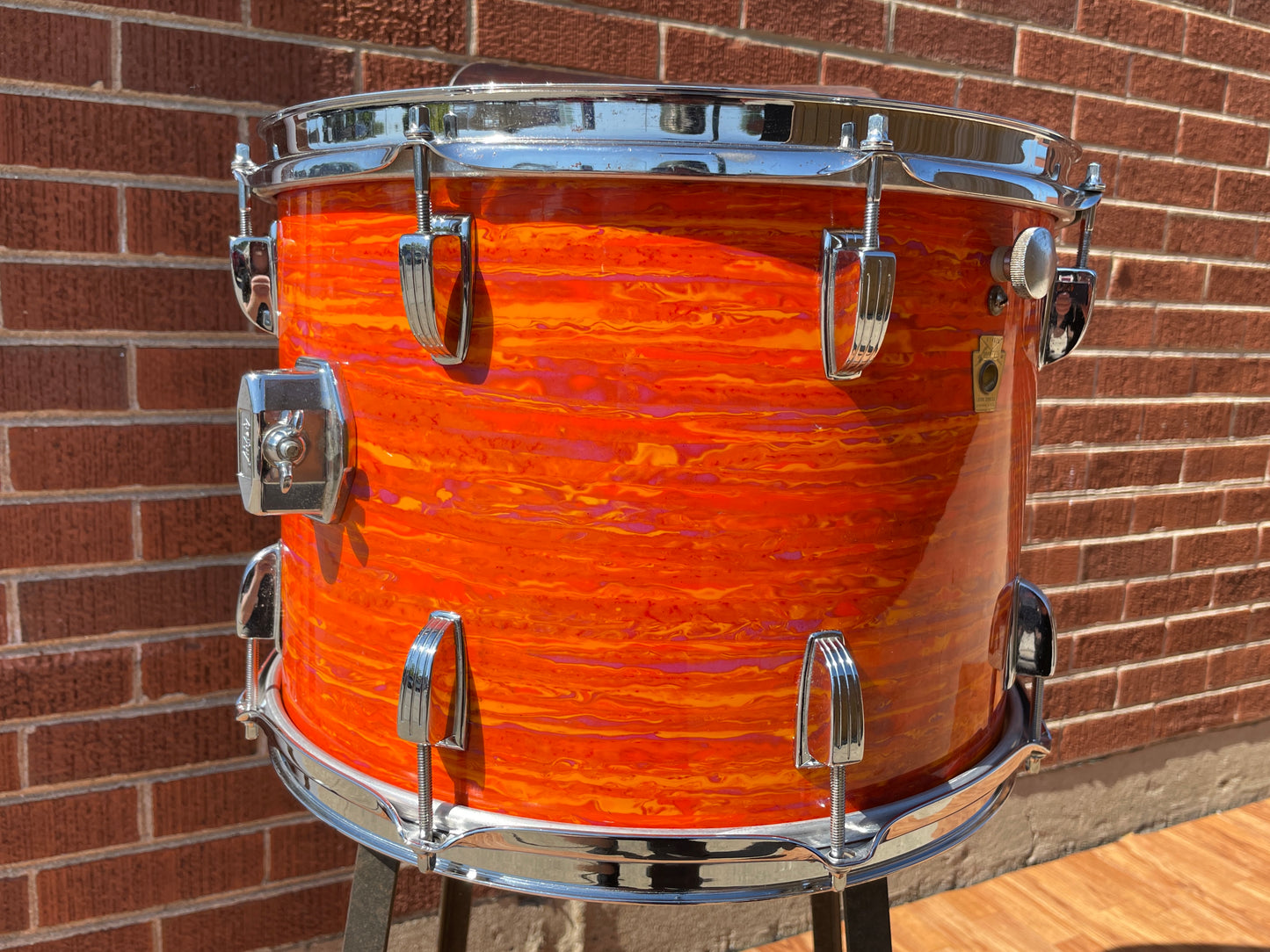 1968 Ludwig 10x14 Tom Drum Mod Orange