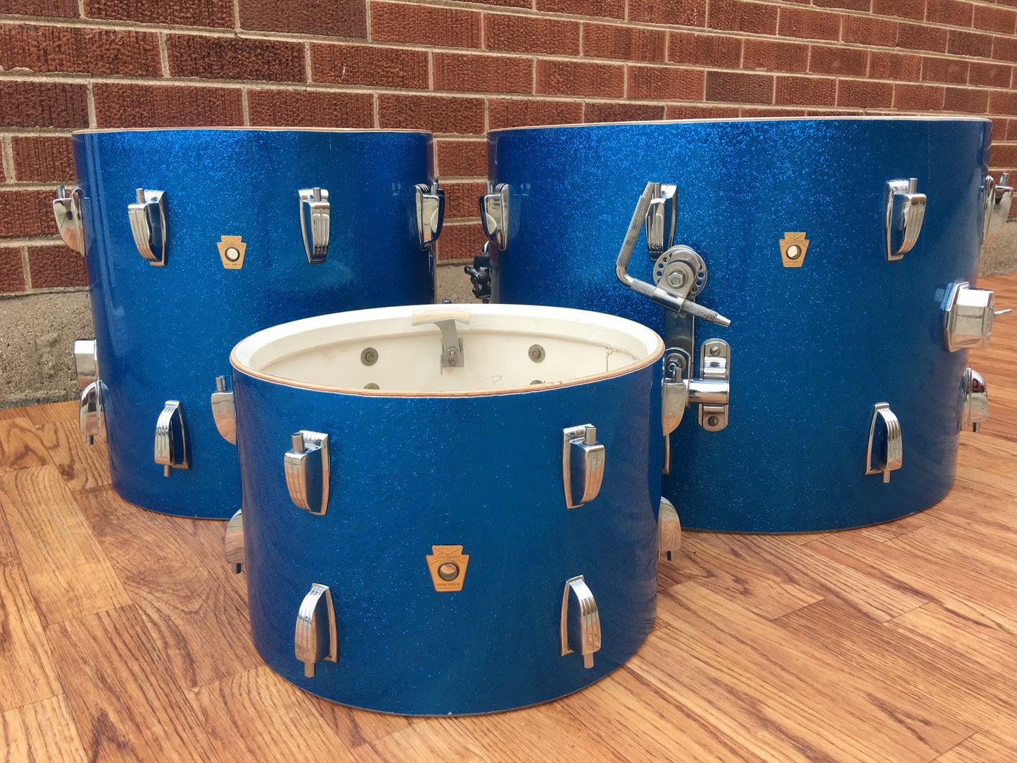 1965 Ludwig Down Beat Drum Set - Blue Sparkle 20/12/14