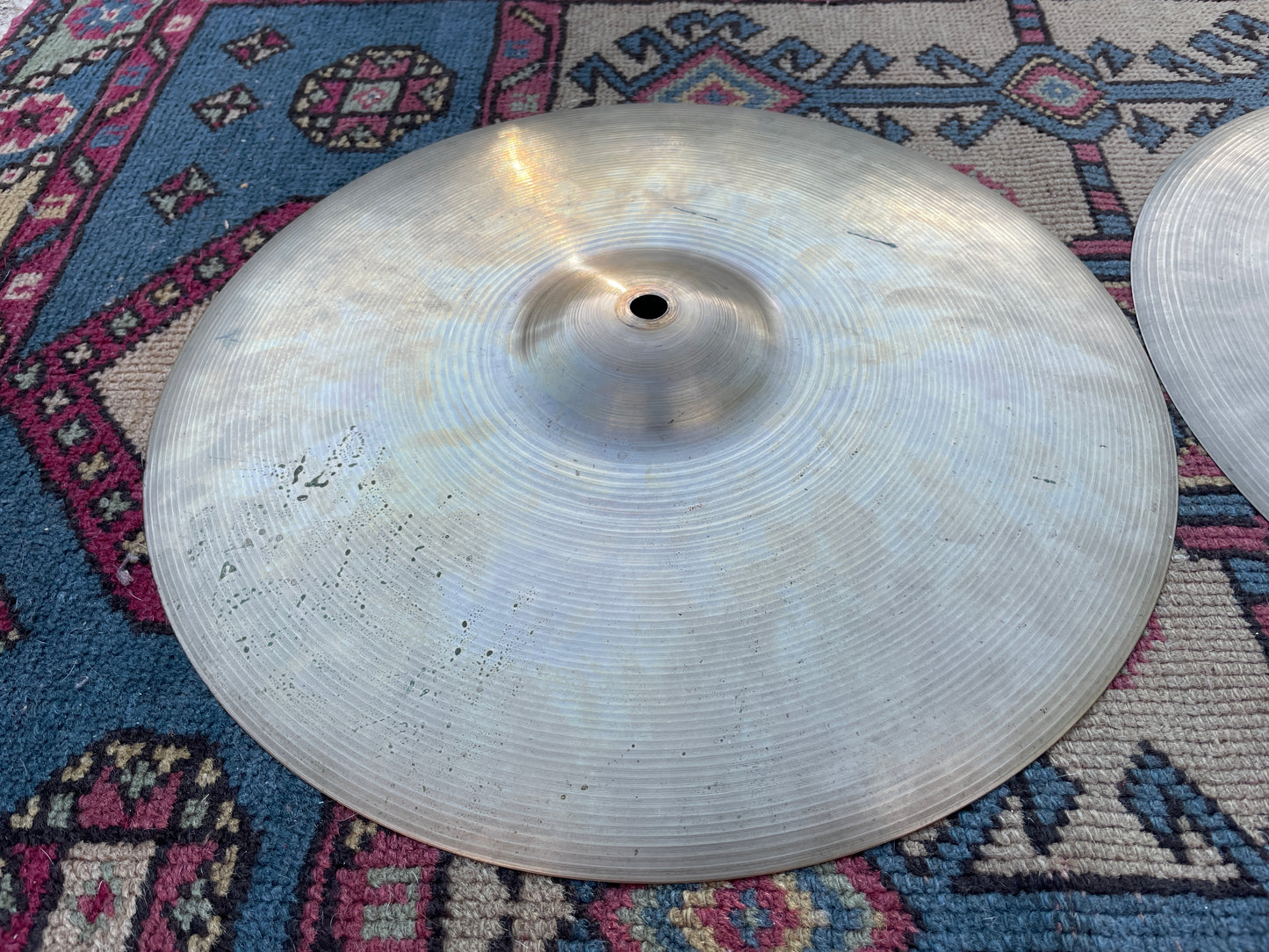 14" Zildjian A 1957-59 Small Stamp Hi-Hat Cymbal Pair 740g/806g #805