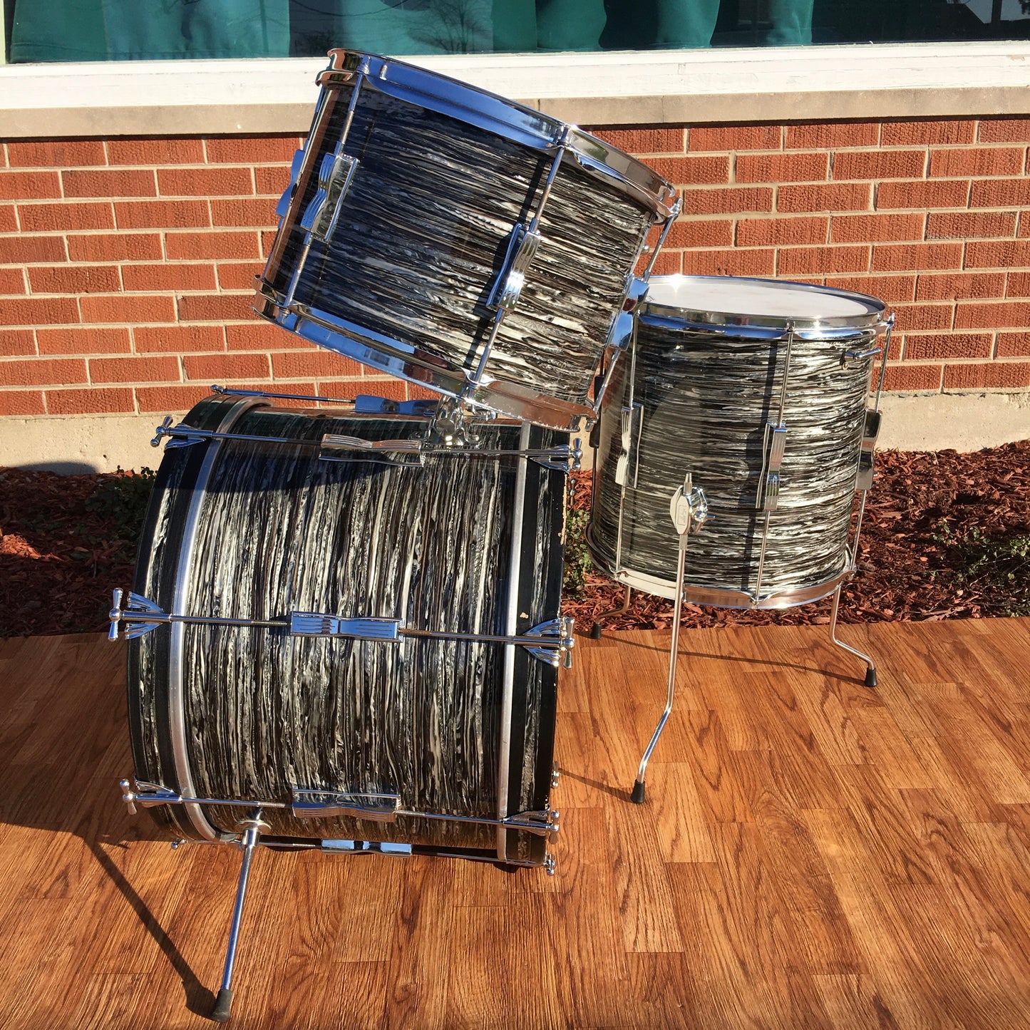 1966 Ludwig Club Date Drum Set Oyster Black Pearl 20/12/14