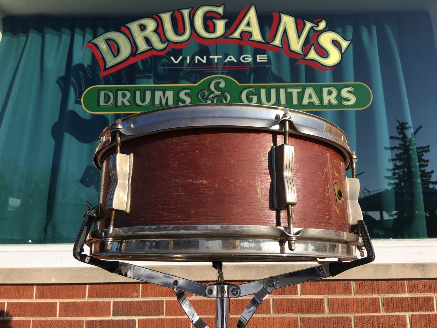1957 WFL / Ludwig 5.5x14 Supreme Concert / Pioneer Snare Drum Mahogany