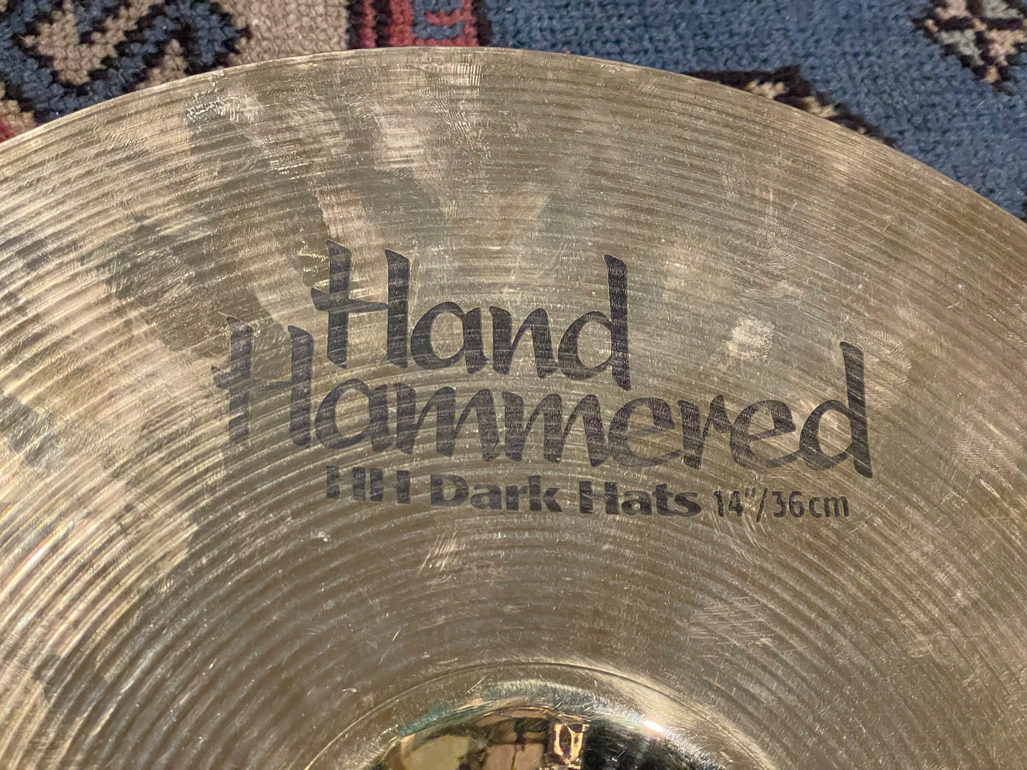 14" Sabian Hand Hammered HH Dark Hats Hi-Hat Cymbal Pair 958g/1048g
