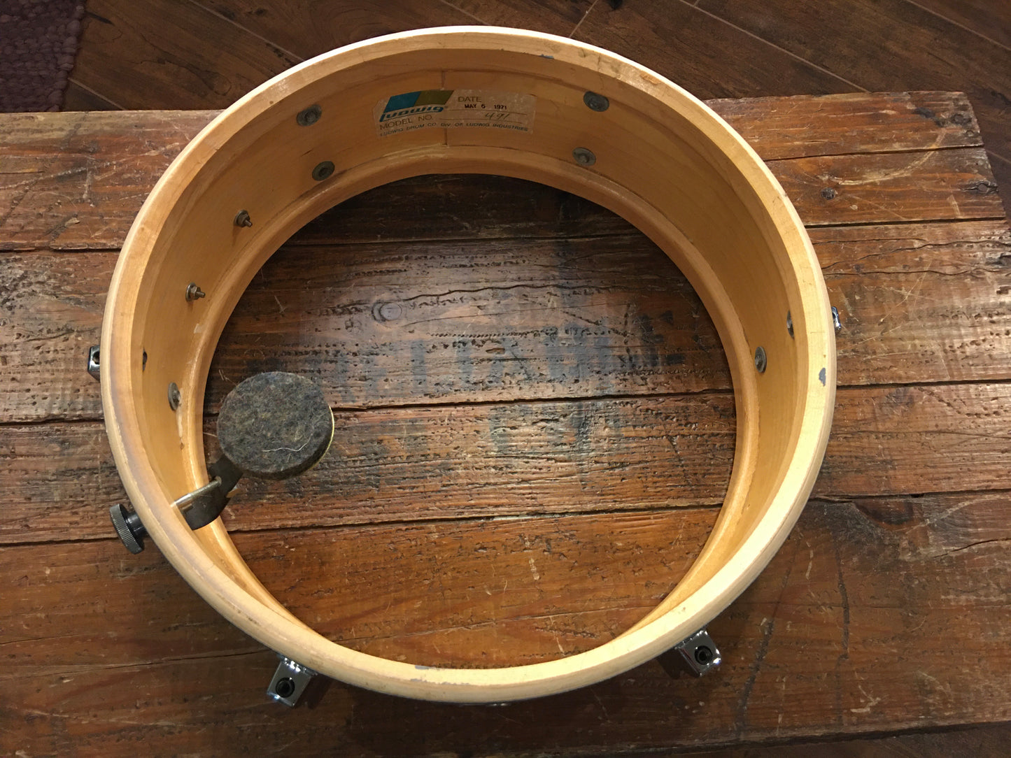 1971 Ludwig  5x14 Pioneer Snare Drum Blue Sparkle #2045