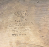 20" Zildjian A Large Hollow Block Stamp 1954-56 Crash / Ride Cymbal 2164g #572