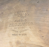20" Zildjian A Large Hollow Block Stamp 1954-56 Crash / Ride Cymbal 2164g #572