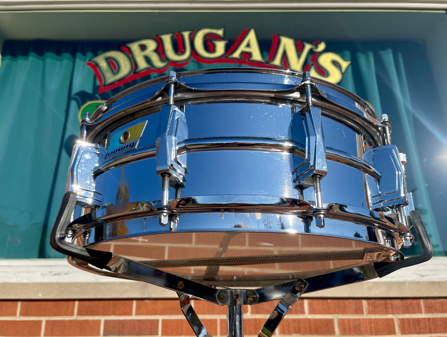 1970s Ludwig 5x14 LM400 Supraphonic Snare Drum Cut Badge