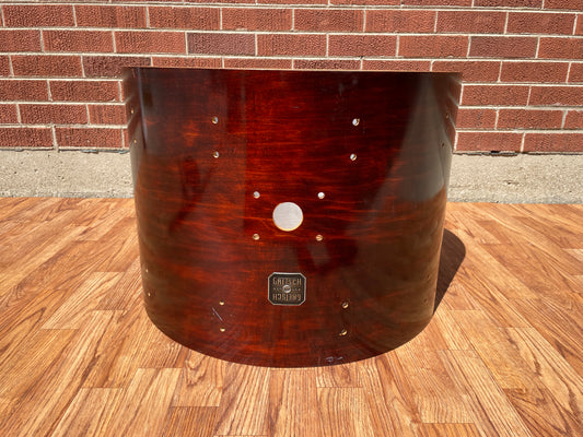 1980s Vintage Gretsch 14x22 Bass Drum Jasper Shell Walnut Square Badge