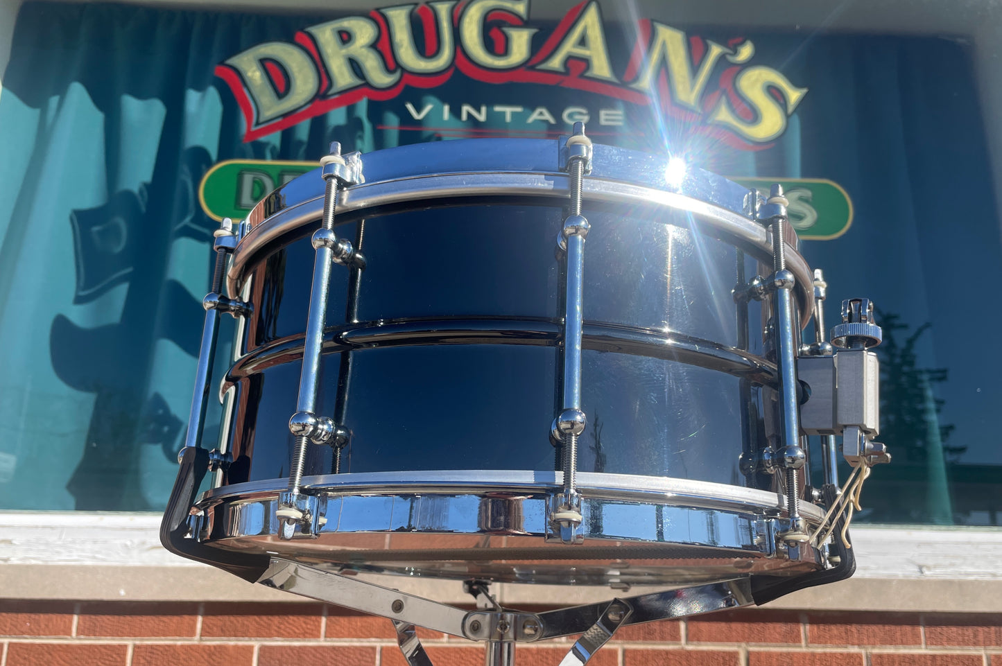 WorldMax 6.5x14 Black Nickel Brass Snare Drum *A Beauty!*