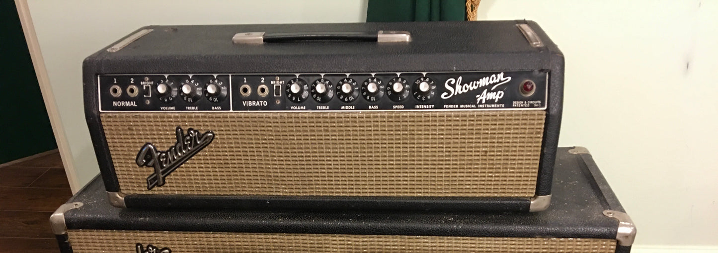 1966 Fender Blackface Showman Amp Head