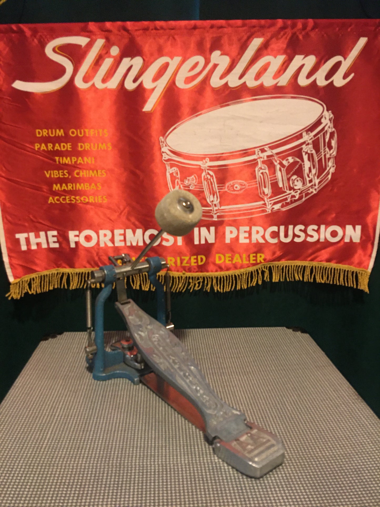 1958-67 Slingerland AA Bass Drum Pedal Blue
