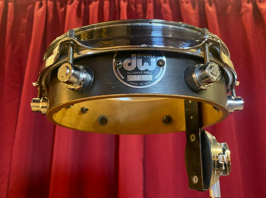 1999 DW 8" Wood Piccolo Tom Black Ebony Stain Drum Workshop Terry Bozzio 2x8