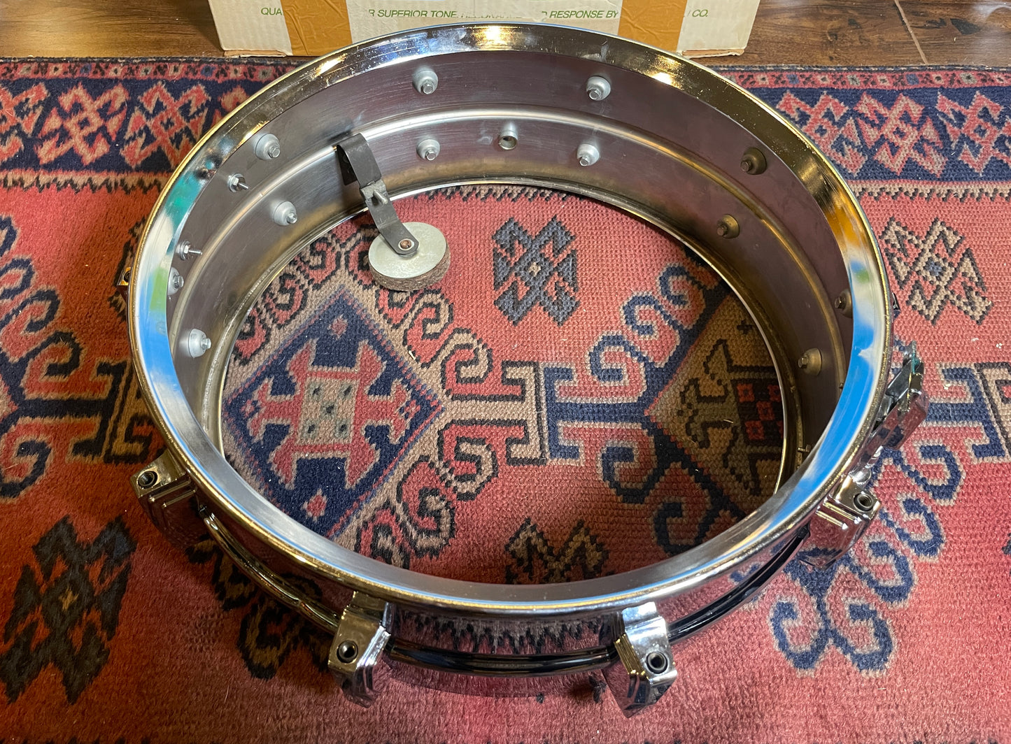 1970s Ludwig 5x14 LM400 Supraphonic Snare Drum Cut Badge