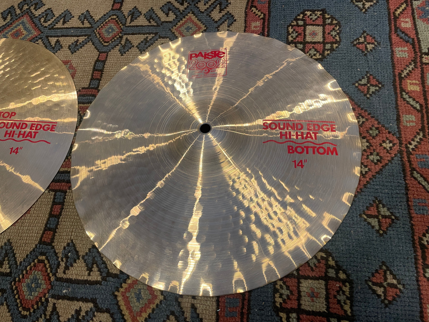 14" Paiste 2002 Sound Edge Hi-Hat Cymbal Pair 968g/1078g