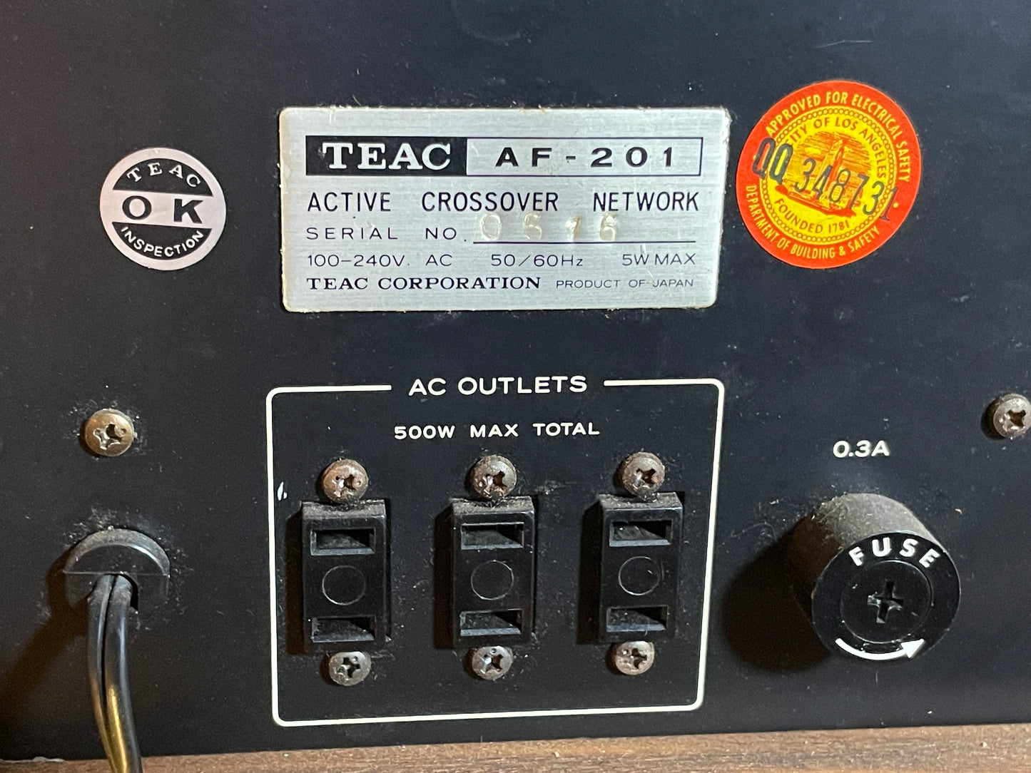 TEAC Consort Series AF-201 Multi-Channel Filter Unit 3-Way / 2-Way Crossover