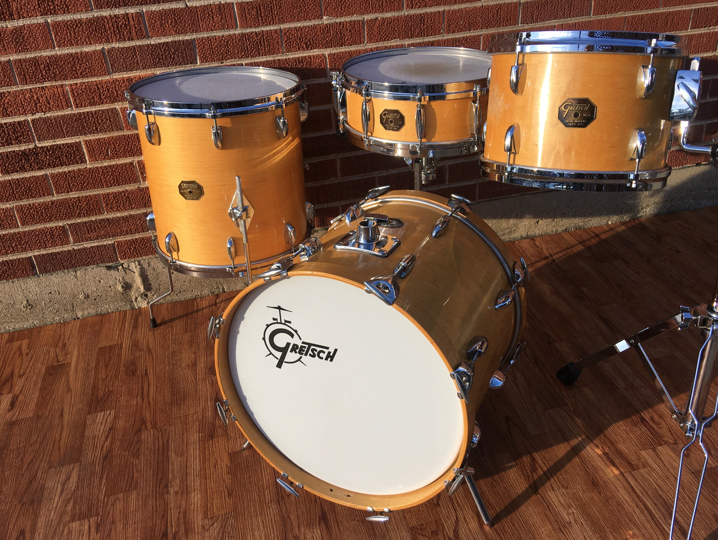 Gretsch Stop Sign Bop Drum Set 18/10/12/14/5x14 Snare Natural Maple