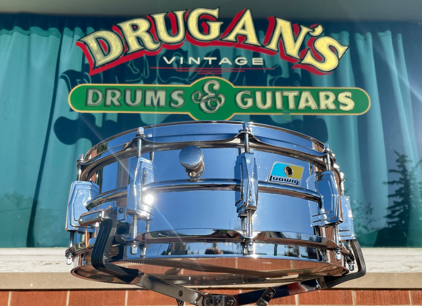 1970s Ludwig 5x14 LM400 Supraphonic Snare Drum Cut Badge