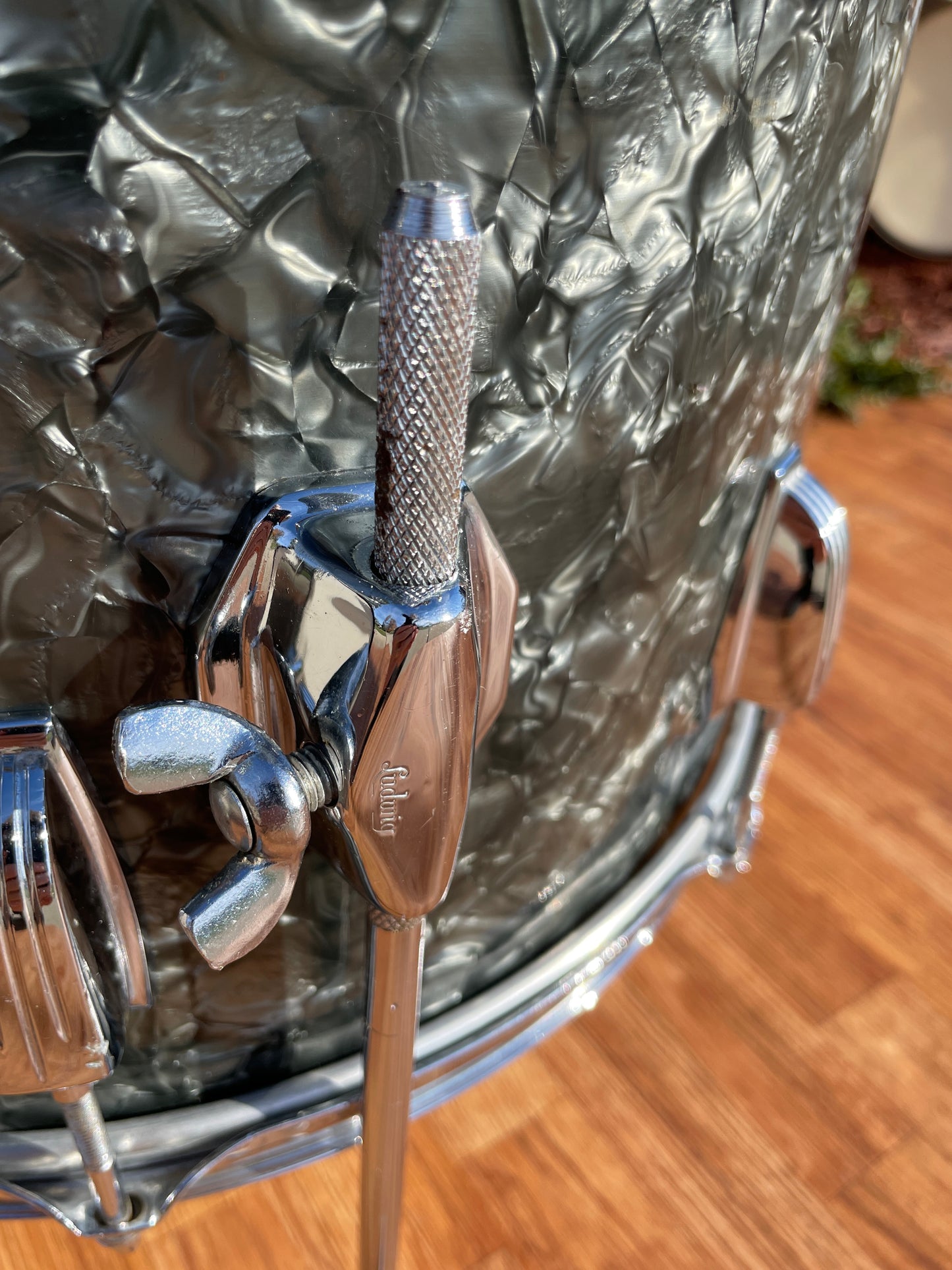 1961 Ludwig No. 983P 5pc Hollywood Outfit Drum Set w/ Jazz Festival Snare Black Diamond Pearl 22/12/12/16/5x14