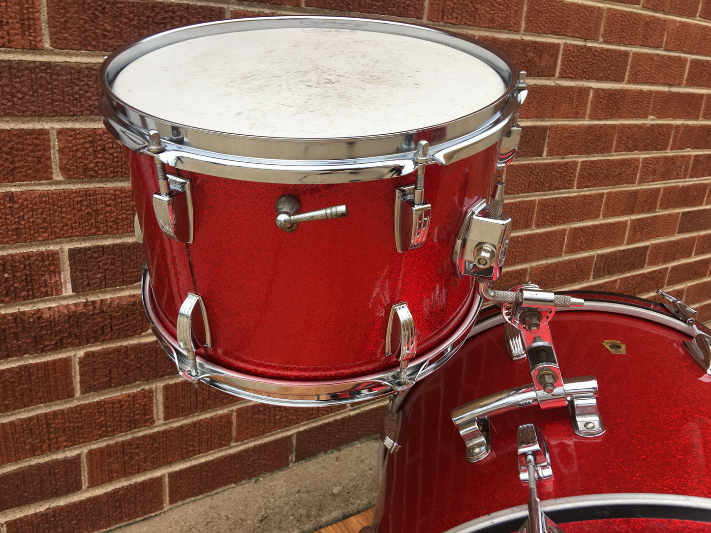 1965 Ludwig Down Beat Drum Set - Red Sparkle 20/12/14