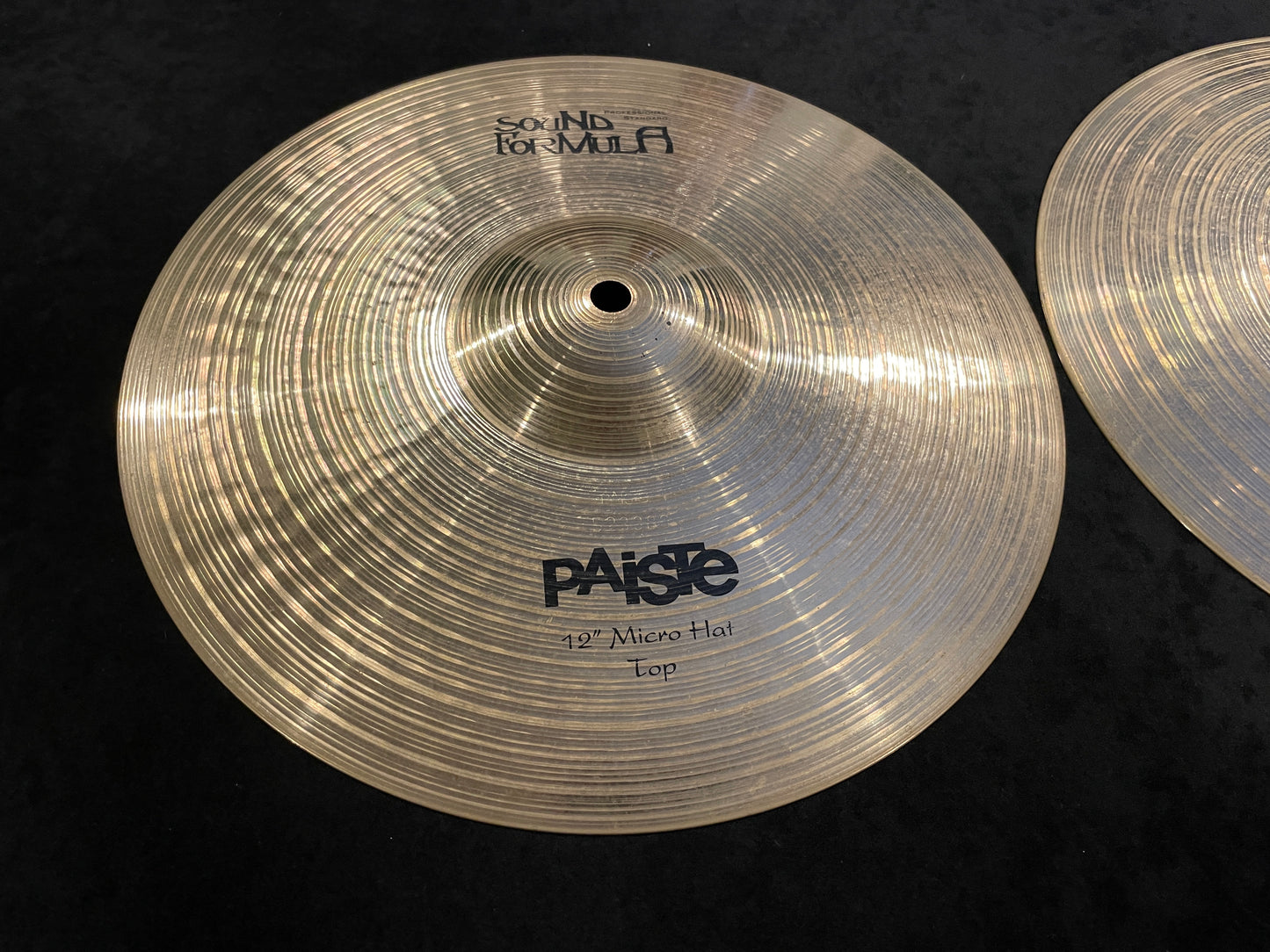 12" Paiste Sound Formula Micro Hats Hi-Hat Cymbal Pair 674g/910g - Rare!!!