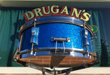 1967 Ludwig Keystone 5x14 Pioneer Snare Drum Blue Sparkle