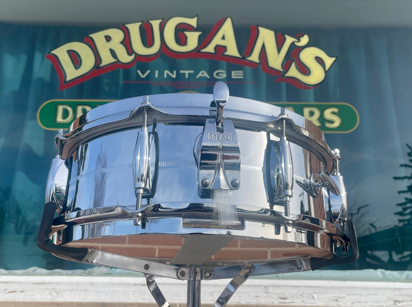 Gretsch 5x14 Brooklyn Chrome Over Brass Snare Drum GB4160