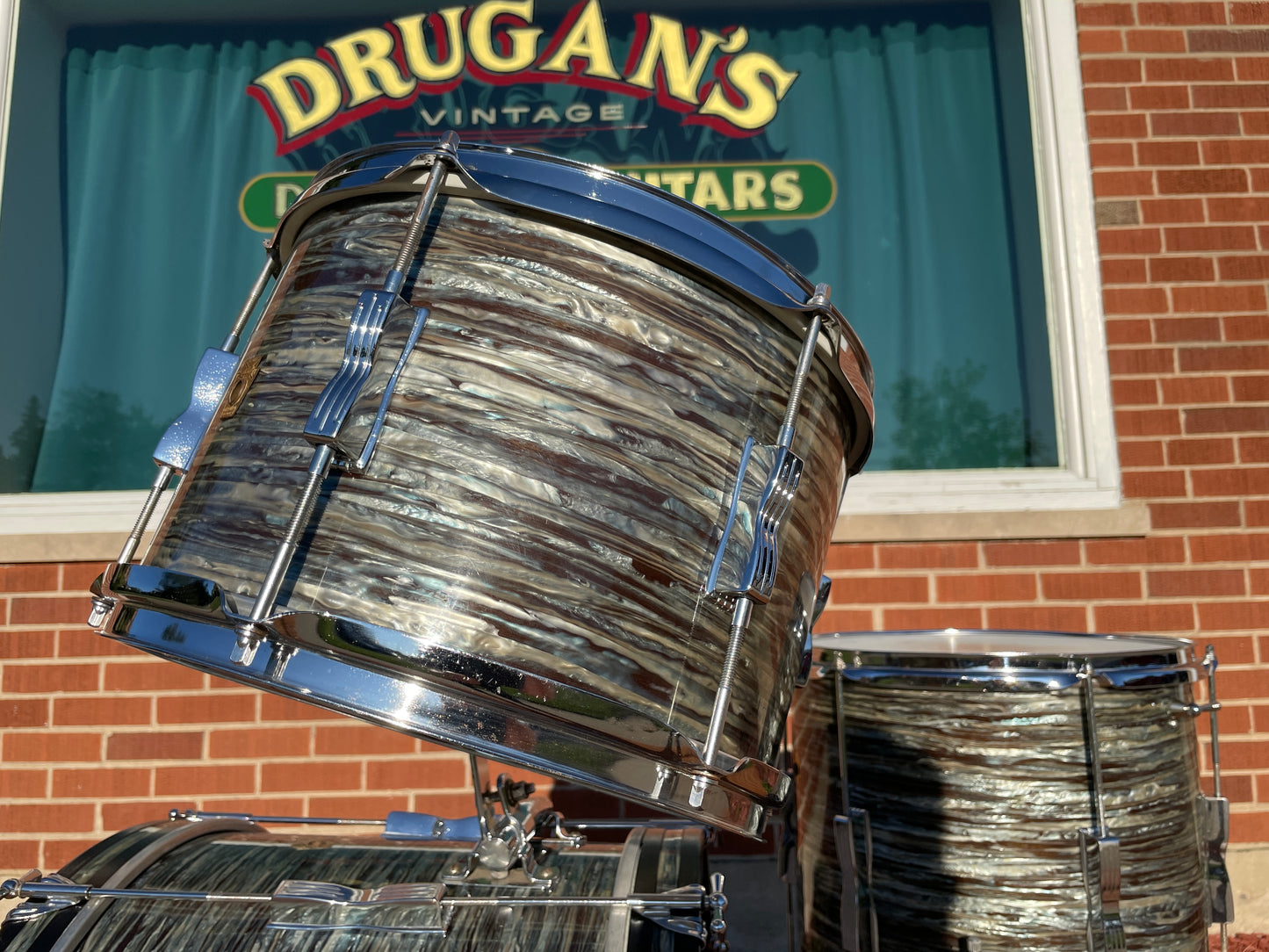 1966 Ludwig Club Date Drum Set Oyster Blue Pearl 20/12/14