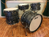 Ludwig Legacy Maple Fab 3 Piece Drum Set Vintage Black Oyster Pearl 22/13/16