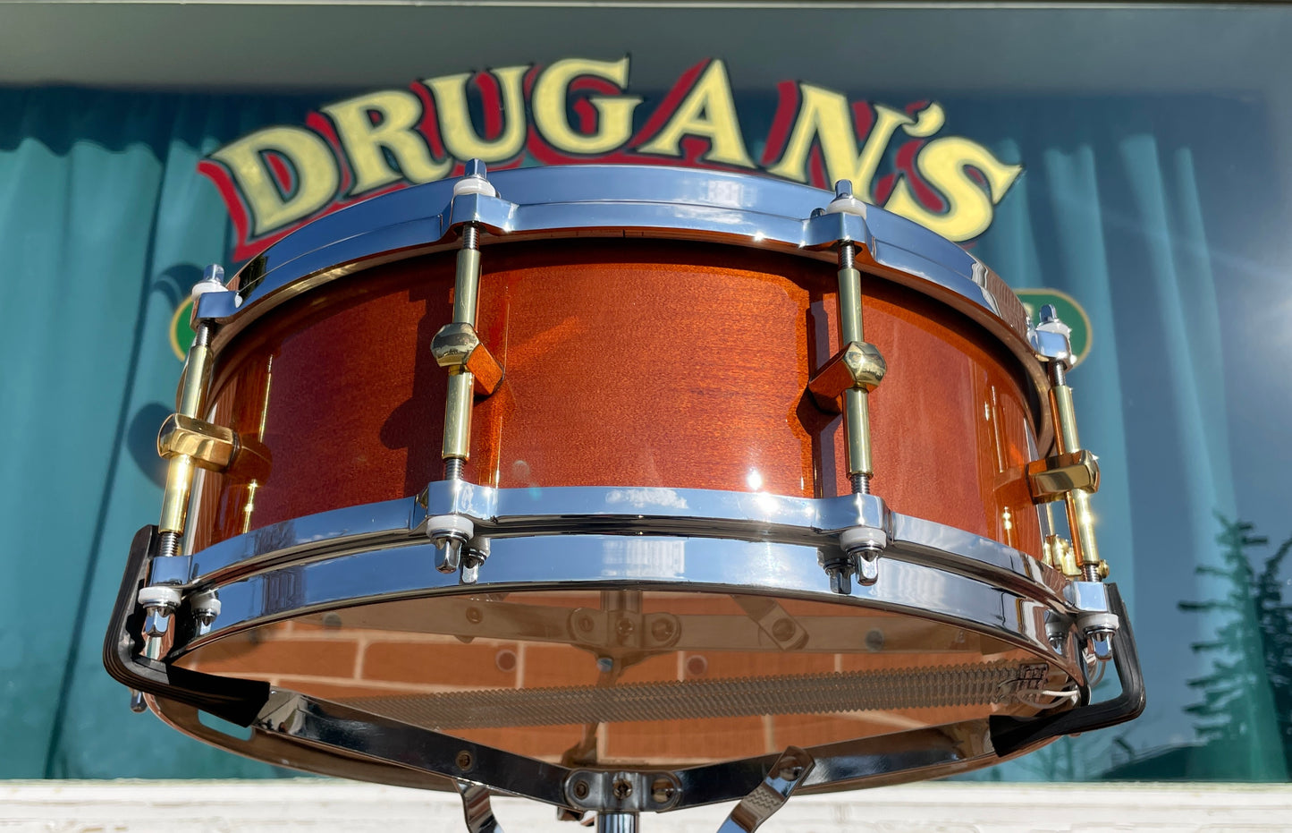 Noble & Cooley 5x14 Solid Maple Shell Snare Drum Amber