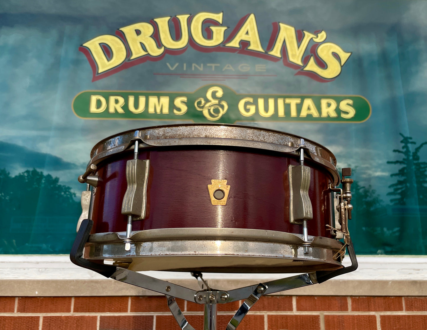 1967 Ludwig 5x14 Pioneer Snare Drum Mahogany