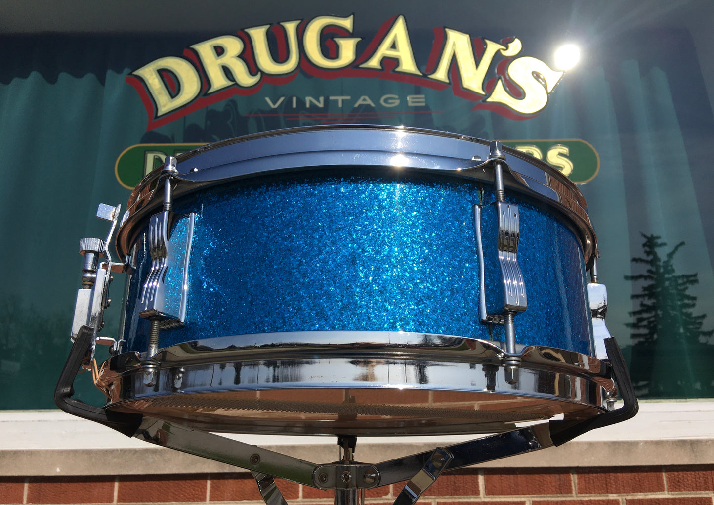 1971 Ludwig  5x14 Pioneer Snare Drum Blue Sparkle #2045