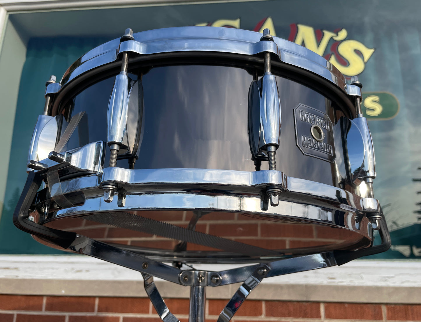 Gretsch 5.5x14 Crystal Tone Black Nickel Over Steel Snare Drum