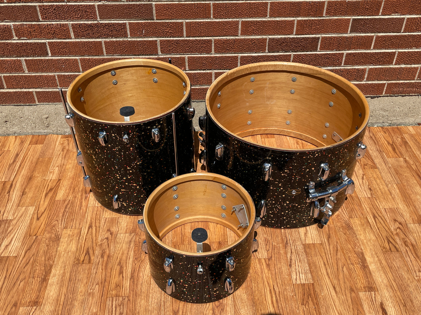 Early 1960s Slingerland Gene Krupa Deluxe Outfit No. 1-N Drum Set Mardi Gras Pearl 22/13/16/5.5x14