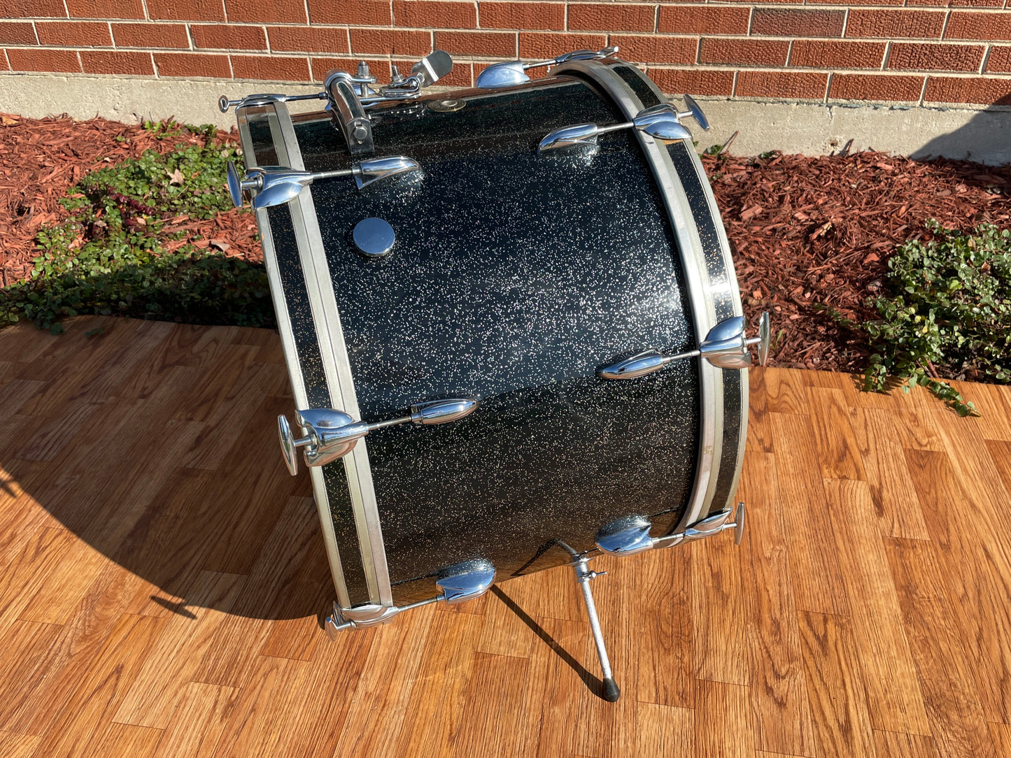 1960s Gretsch 14x22 No. 4247 Bass Drum Anniversary Sparkle Round Badge