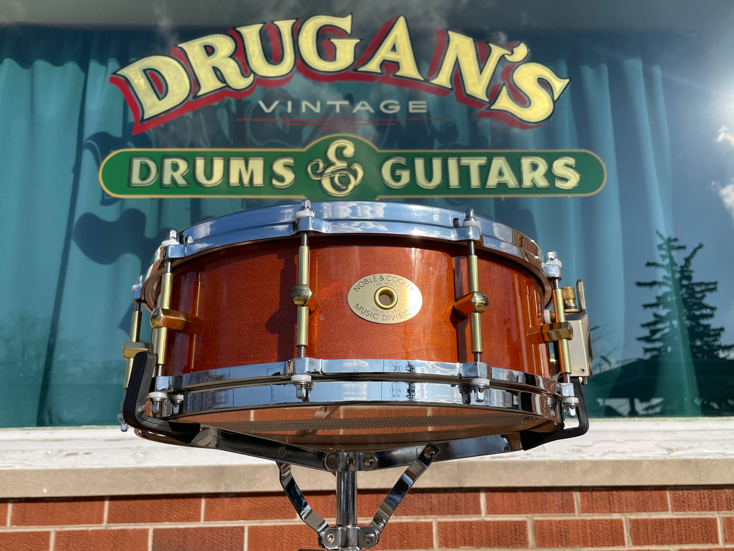 Noble & Cooley 5x14 Solid Maple Shell Snare Drum Amber