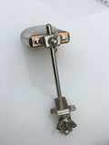 Vintage 1960s Ludwig Script Logo 5" Golden Tone Cow Bell And Holder Gold Tone Cowbell