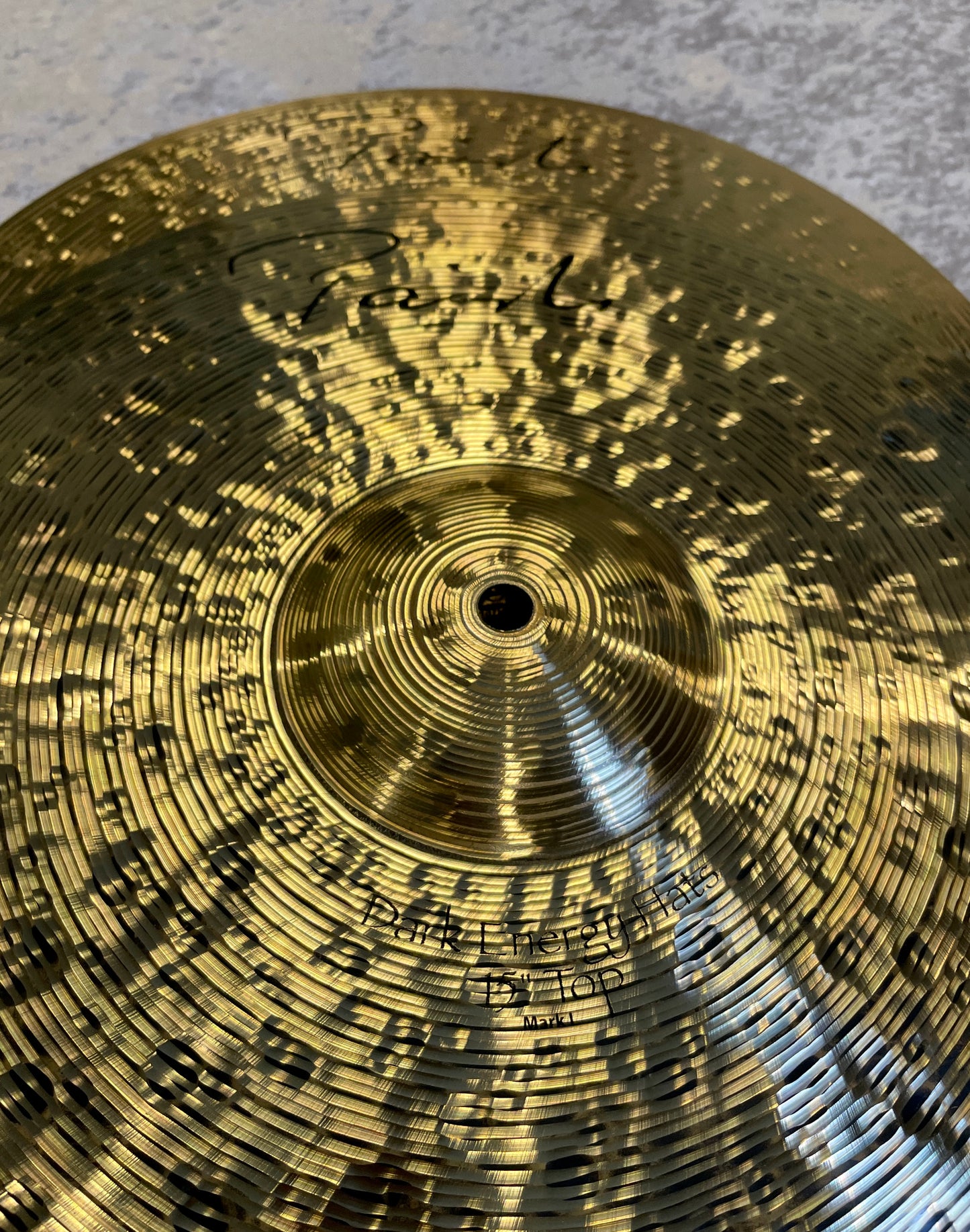 15" Paiste Signature Dark Energy Mark I Hi-Hat Cymbal Pair 1086g/1750g