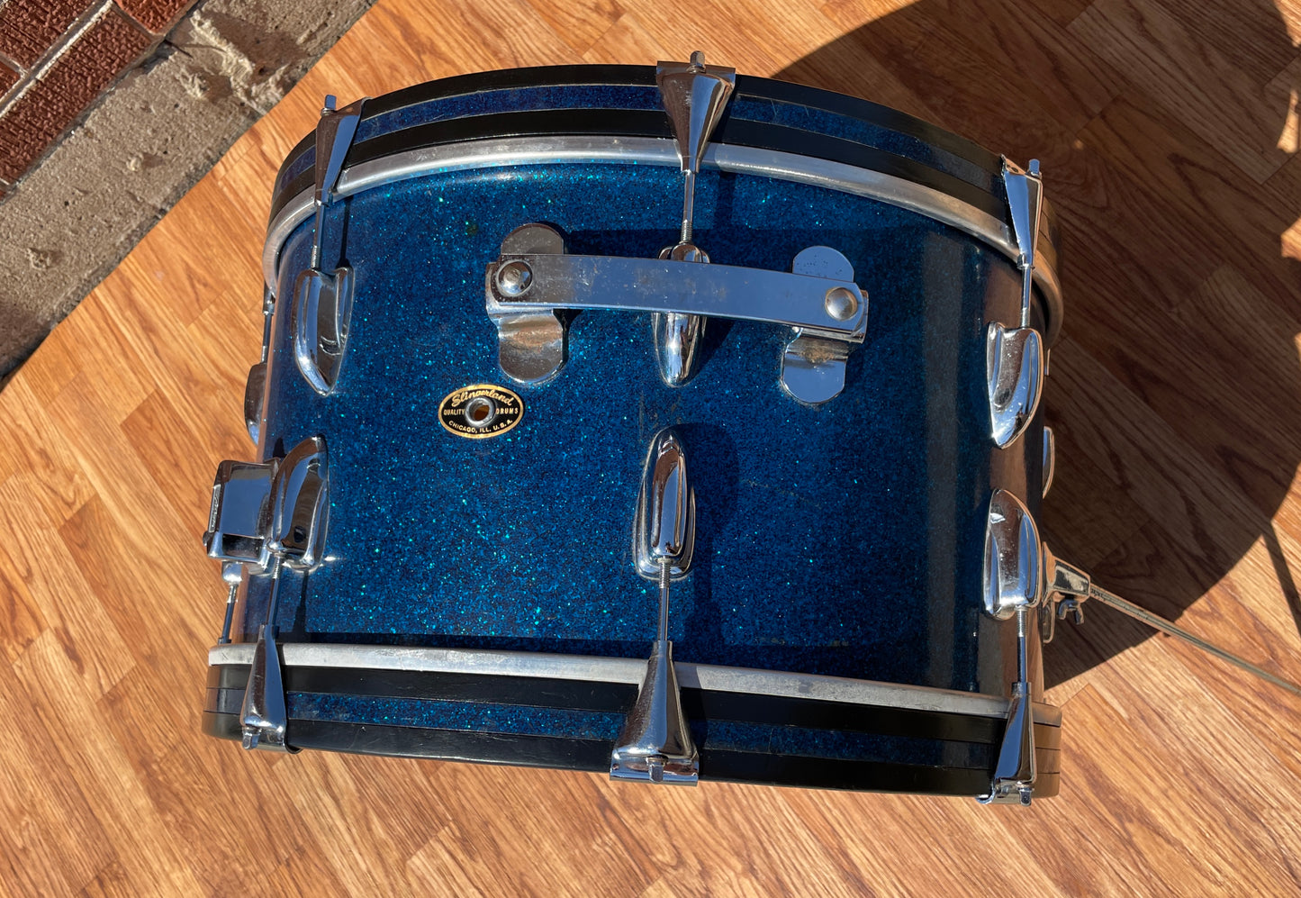 1956-59 Slingerland 2-N Jobbing Outfit Drum Set Blue Sparkle 20/12