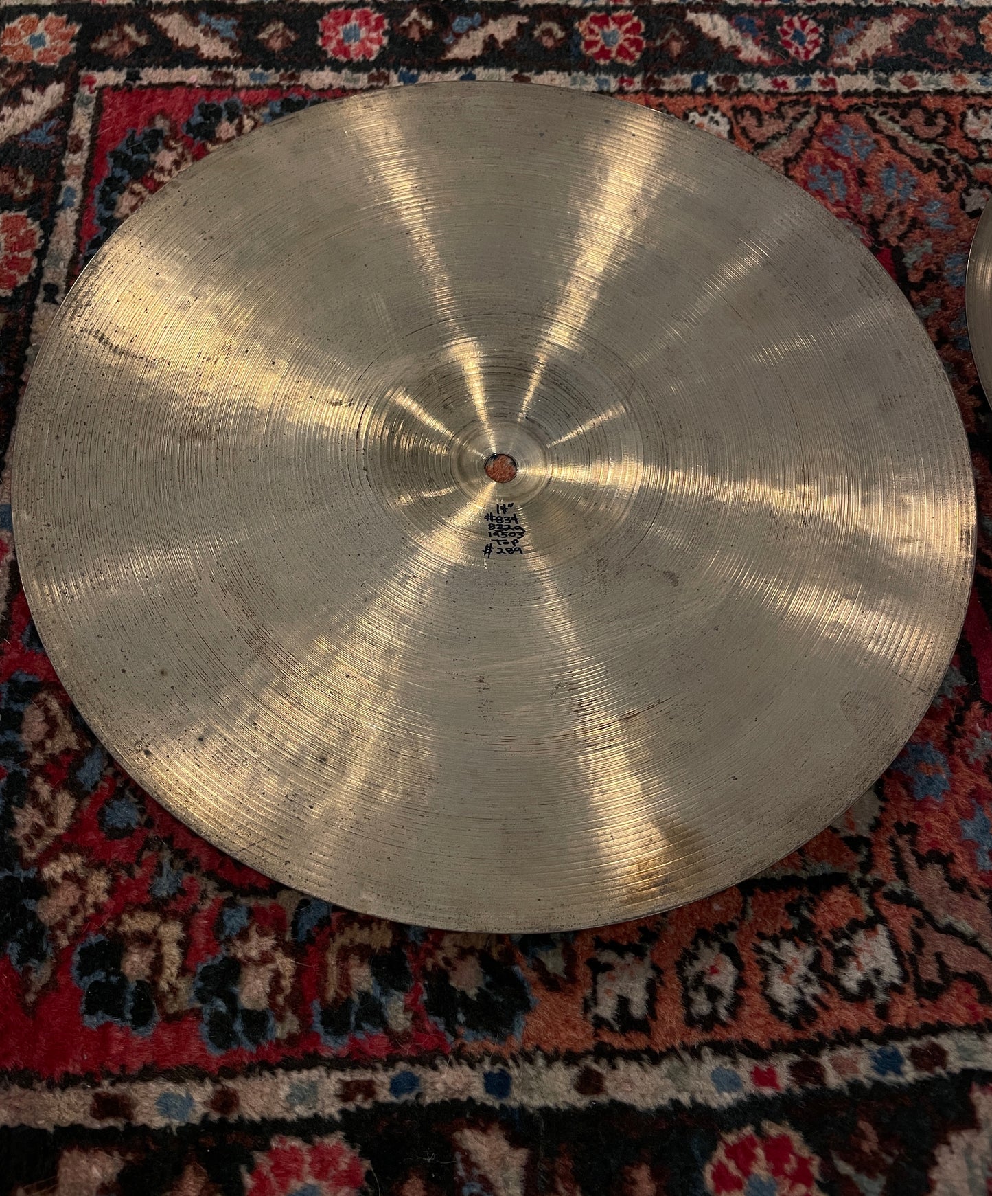 14" Zildjian A 1950s Small Stamp Hi-Hat Cymbal Pair 832g/844g #834