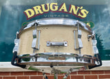 1967 Ludwig 5x14 Jazz Festival Snare Drum White Lacquer