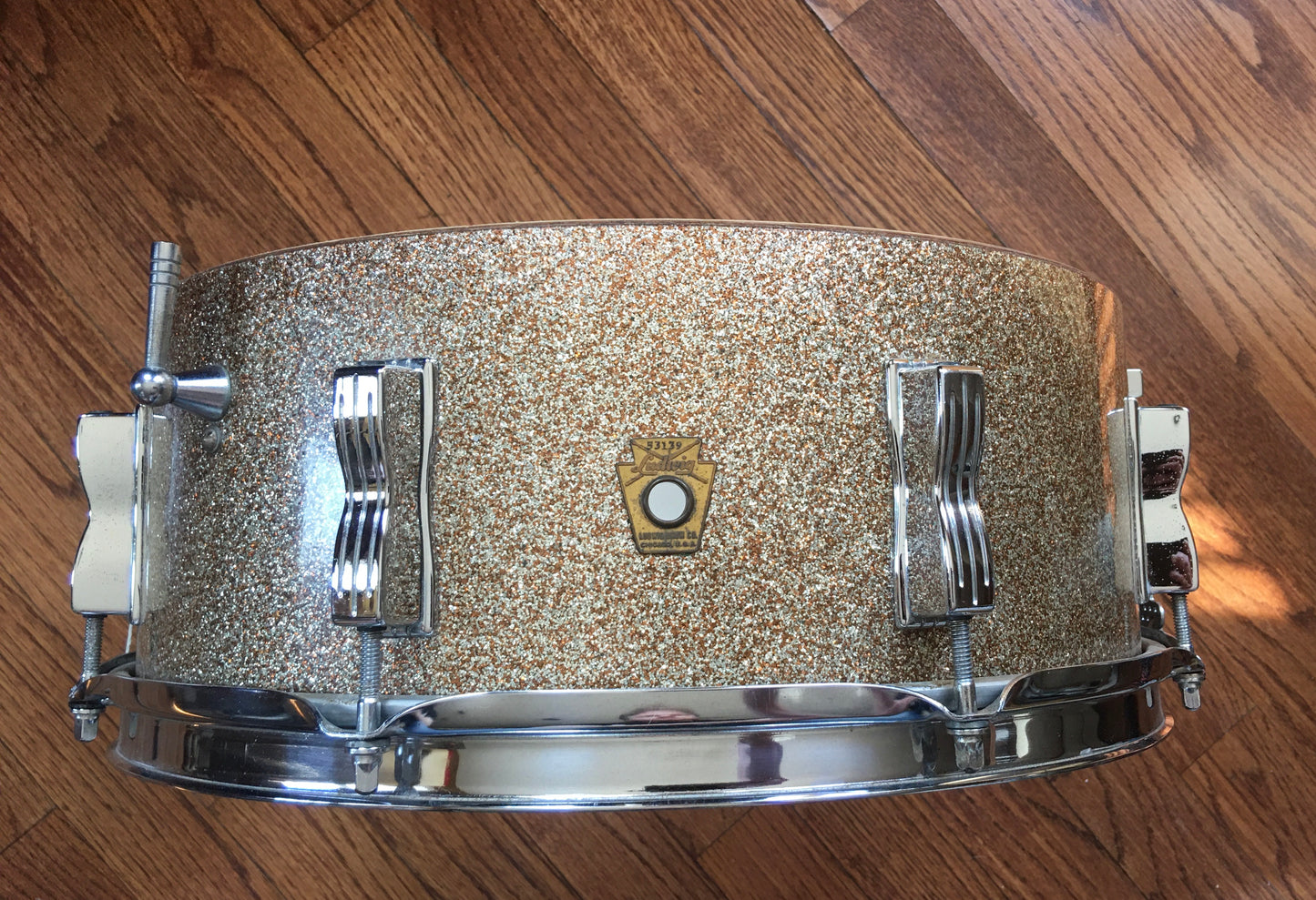 1963 / 1964 Ludwig 5x14 Jazz Festival Snare Drum Champagne Sparkle