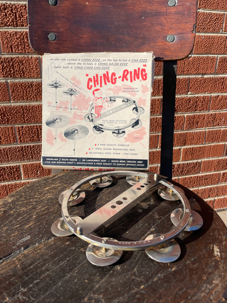NOS Vintage Original Ralph Kester Ching Ring HiHat Tambourine John Bo
