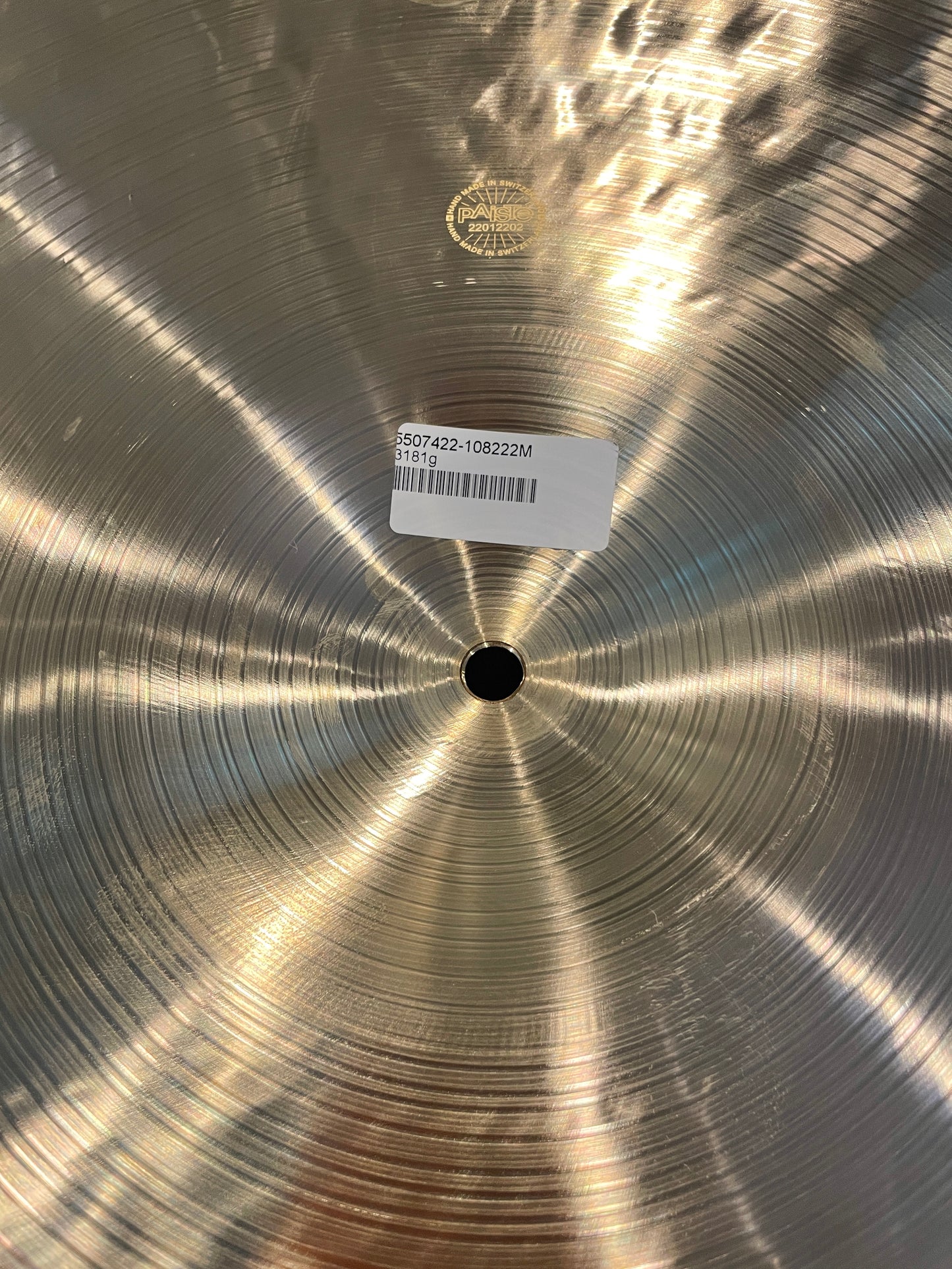 22" Paiste Masters Dark Crisp Ride Cymbal 3181g