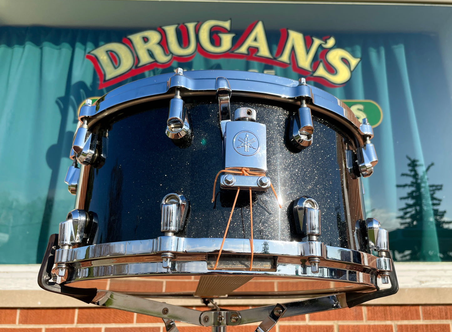 Yamaha 7x14 Maple Custom Absolute Snare Drum Black Sparkle MIJ