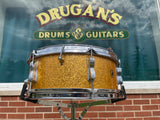 Early 1960s Ludwig 5x14 Pioneer Snare Drum Gold Sparkle Pre-Serial COB
