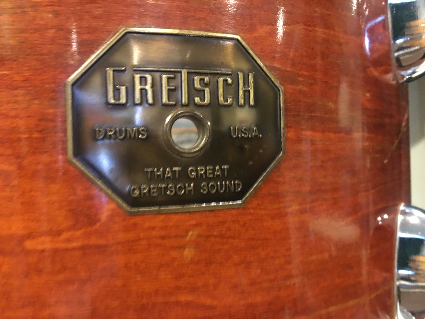 1970s Gretsch 8x12 Stop Sign Badge Tom Drum Rosewood Bop / Progressive Jazz