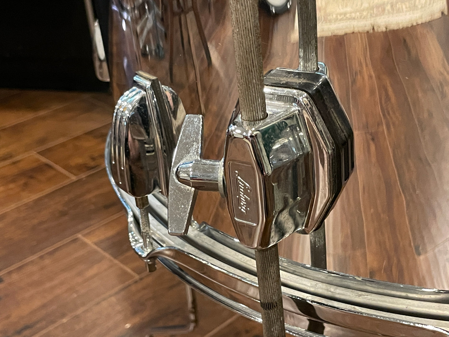 Ludwig 16x18 Floor Tom Drum Chrome Over Wood Maple Monroe Badge