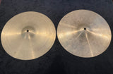 14" Vintage Pre-UFIP Made in Italy Hi-Hat Cymbal Pair 630g/818g #716