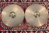 14" Zildjian A 1940s-50s Trans Stamp Hi-Hat Cymbal Pair 586g/762g #734
